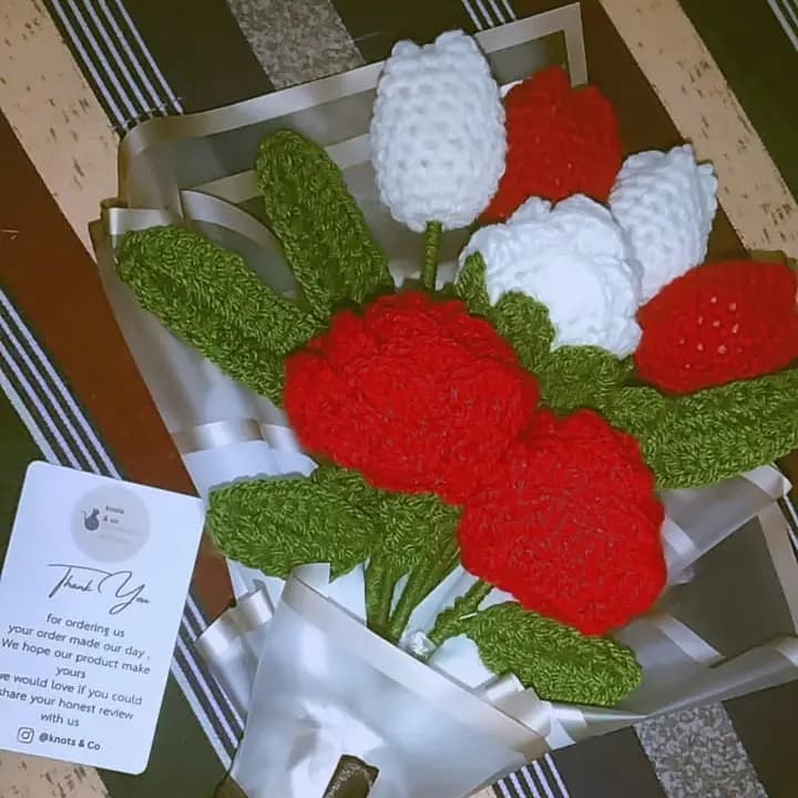 Handmade Crochet Flower Bouqet