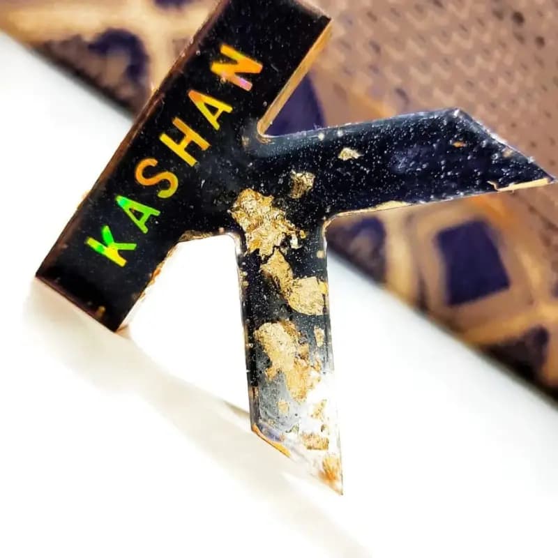 Resin Art Customize Name Keychain