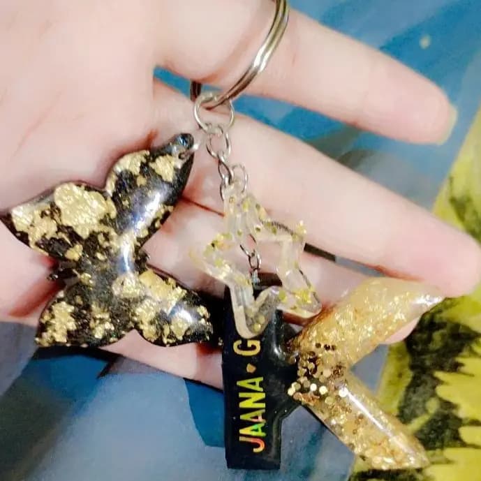 Resin Art Customize Name Keychain