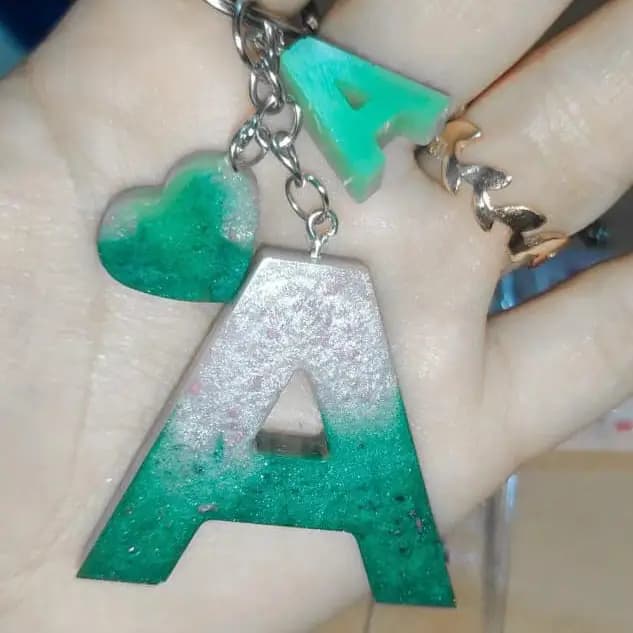 Resin Art Customize Name Keychain