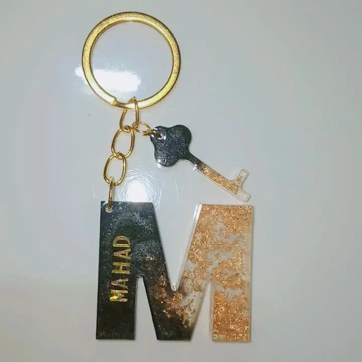 Resin Art Customize Name Keychain