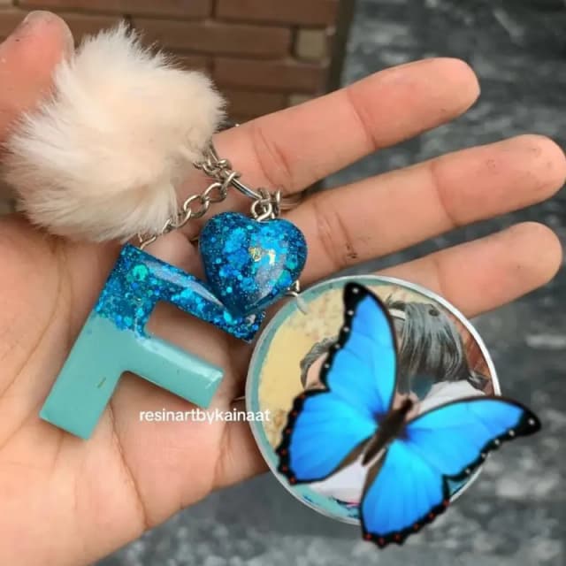 Resin Art handmade keychain